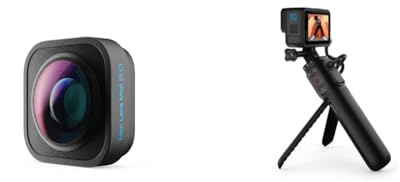 GoPro Max Lens Mod 2.0 (HERO12 Black) – Offizielles Zubehör & Volta (Vielseitiger Griff, Ladegerät, Stativ und Fernbedienung) – Offizielles Zubehör, APHGM-001-EU, Black