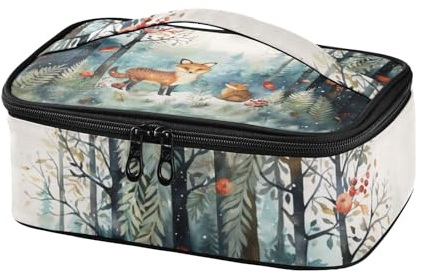 Mnsruu Kleine tragbare isolierte Lunchtasche, Fuchs im Wald, Thermo-Lunchbox, Kühltasche für Arbeit, Büro, Schule