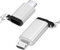 leizhan Adattatore USB C (2 pezzi argento), da maschio Type-C a femmina Micro, da maschio Micro a femmina Type-C, con cordino, compatibile con MacBook Pro, smartphone, tablet, PC