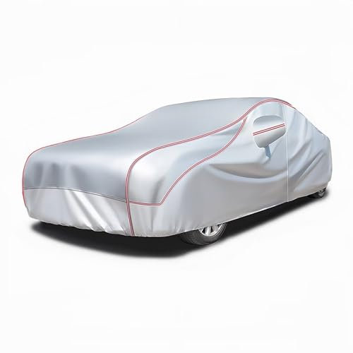 Car Cover Anti-hail For Smart Forfour EQ, All-weather Anti-hail Car Tarpaulin Anti-scratch Cotton Outdoor Protective Cover, Custom Full Garage With Zipper Dust Cover(Color:Silver)