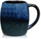 GRABADO Tea Mug,20 Oz Ceramic Mug with Handle,Handcrafted Ceramic Coffee Cup for Home,Unique Kiln Changing Pottery Mugs Handmade for Women and Men,Dishwasher and Microwave Safe,Fog Blue