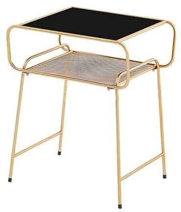 YTGHBIML Table Basse en Fer forgé, Table de Sol en Verre trempé, Table de Chevet de Luxe pour la Maison, Le Salon, la Table d'appoint du Bureau