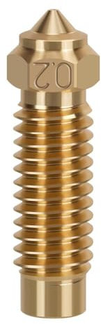 Düsen in verschiedenen Größen für ELEGOO Neptune 4 Plus/4Max 3D-Drucker, Messing-Hotend-Düsen 0,2/0,4/0,6/0,8/1,0 mm, M6-Gewinde, hochtemperaturspitz, verschleißfestes Düsenreinigungsset (0,2 mm)