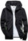 Cocila Deal of The Day Today Men's Casual Color Plus Size Hoodie Reflective Zipper Outdoor Sport Coat Leather Jacket Blade Runner Coat Crosshatch Jacket Black Smar Warehouse Clearance Bargains Sale