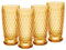 Villeroy & Boch Boston Saffron Lot de 4 verres à long drink en cristal pour cocktails, passent au lave-vaisselle, 300 ml, jaune