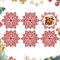 Homcomodar 6PCS Manteles Individuales de Navidad 34cm Rojo Salvamanteles Individuales para Mesa Bajo Platos Posavasos para Navidad Vacaciones Boda Decoración de Cenas