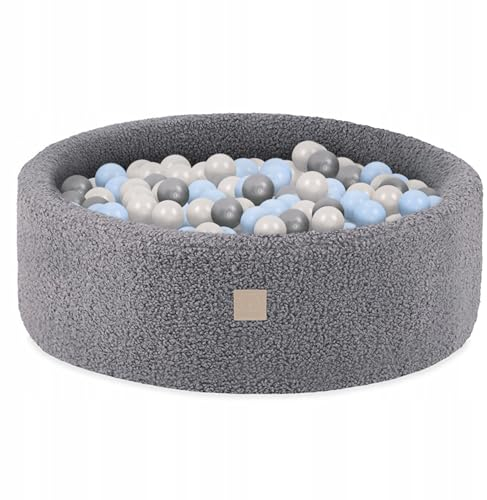 MISIOO Piscine Bebe 90x30cm avec 200 Boules - Piscine a Balle pour Bébé et Enfant - Piscine Enfant de Haute Qualité pour Jeu et Développement - Lavable