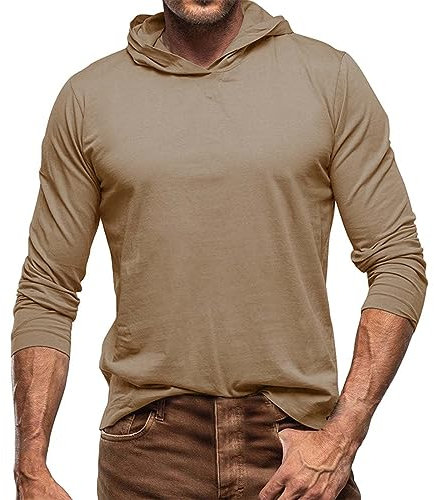Herren Hoodie Pullover Sportshirt Herren Langarm Laufshirt Fitnessshirt Atmungsaktiv T Shirts für Running Gym Jogging