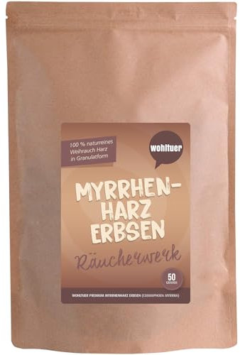 Wohltuer Myrrhe Baumharz 50g - Reines Naturharz für Räucherungen, Aromatherapie & Wellness - Hochwertige Qualität