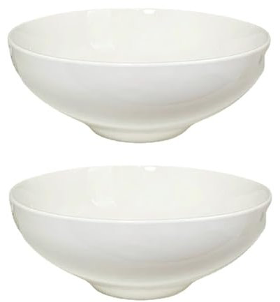 MMCCHB 2-Piece Soup Bowl Set, Ceramic Grain Bowl, Sturdy and Durable, Stackable, can be Washed in Dishwasher and Microwave, Suitable for Rice, Pasta, Salad
