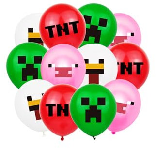 Yoimckay 16 Stück Luftballons Dekoration Kinder Geburtstag, Cartoon Latex-Luftballons, Party Luftballons, Luftballons Geburtstag Farbe Luftballons, Dekoration für Kindergeburtstagsfeiern