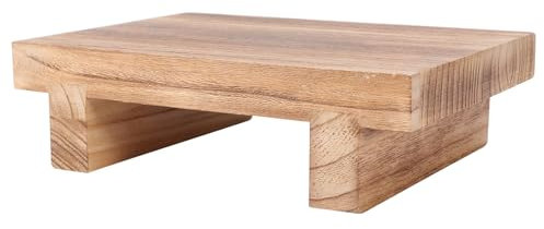 Marchepied en Bois, Repose-Pieds Multifonctionnel en Paulownia, Repose-Pieds en Bois Vintage, Repose-Pieds en Bois sous Le Bureau pour Une Utilisation Intérieure Et Extérieure (25 x 18 x 7 cm)