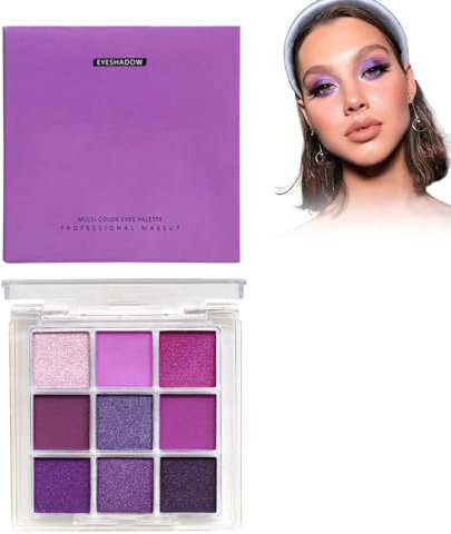 Palette Di Ombretti Viola,Palette Ombretti Professionali,Ombretto Smoky Trucco Viola,Palette Di Ombretti Con Glitter Viola,Palette Di Ombretti Smokey Mattes,Con Specchio,Impermeabile