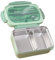 Tudaheuiy Fiambrera con 2 Compartimentos y Cubiertos, Lunch Box Adulto Acero Inoxidable Lunch Box Portátil Fiambrera Hermetica Comida Trabajo Escuela Picnic Microondas(Verde)