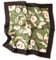 Prettystern handrolliertes Seiden-Halstuch Damen Herren reine Seide Bandana Sommer Frühling Seiden-Tuch 37 Grün Floral