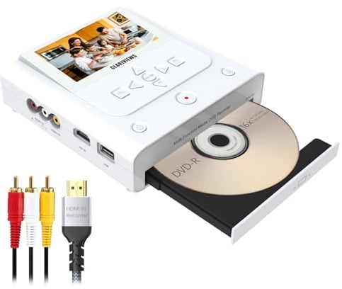VHS to DVD Recorder & Digital Converter, AV/HDMI Inputs, No Computer Needed
