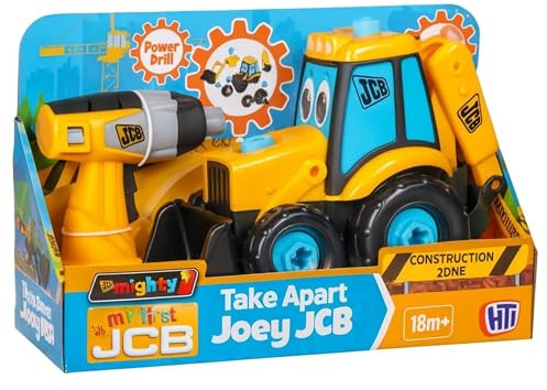 SelectTraders My First JCB Take Apart Joey – Toddler Construction Toy with Drill – Build & Play Digger Truck with Moving Parts – Chunky JCB Vehicle for Kids 18 Months+