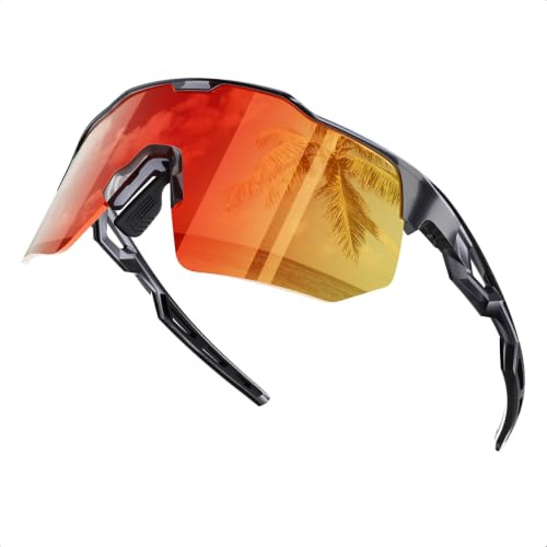 HAAYOT Schnelle Brille, Sportbrille, Fahrradbrille für Herren und Damen – 24g leichter TR-90-Rahmen, polarisiert und UV400, ideal für Rennrad, Laufen