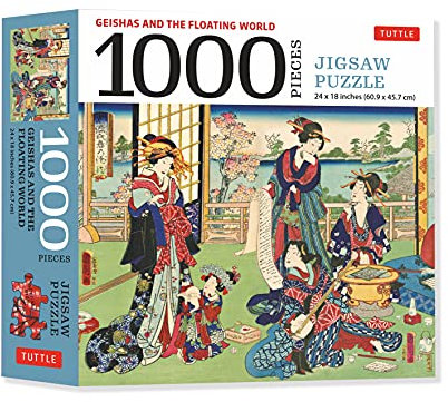 A Geishas and the Floating World - 1000 Piece Jigsaw Puzzle: Finished Size 24 x 18 inches (61 x 46 cm)