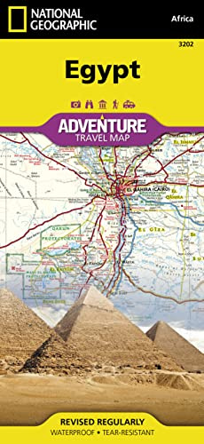 Egypt Adventure Map by National Geographic – Waterproof Travel Map with Pyramids, Nile Valley, Desert Routes & Historic Sites – Foldable Egypt Map for ... Travel (National Geographic Adventure Map)