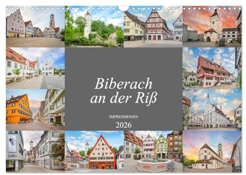 Biberach an der Riß Impressionen (Wandkalender 2026 DIN A3 quer), CALVENDO Monatskalender: Eine wunderschöne Bilderreise durch Biberach an der Riß (CALVENDO Orte)