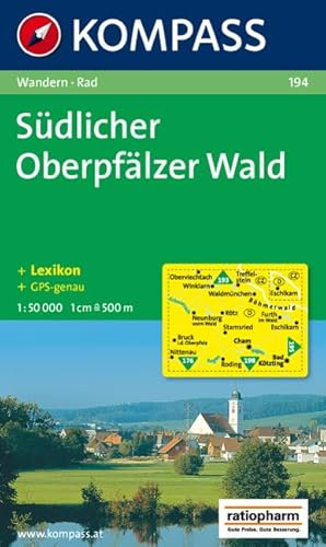 Südlicher Oberpfälzer Wald mit Oberem Bayerischen Wald: Wander- und Radtourenkarte. 1:50.000