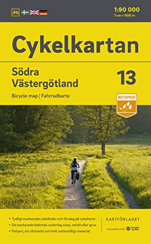 Cykelkartan Blad 13 Södra Västergötland: Radwanderkarte 13 Södra Västergötland