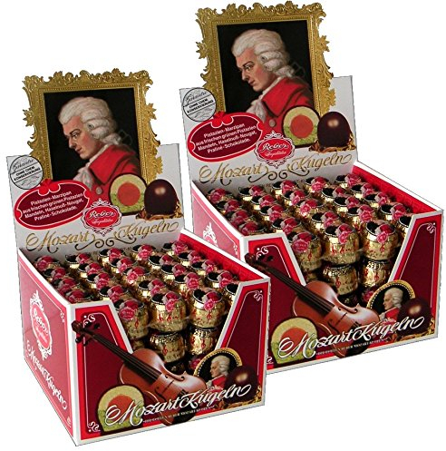 Reber Spezialitäten Mozartkugel 45 Stück 900g, 2er Pack (2 x 900g= 90 Stück)