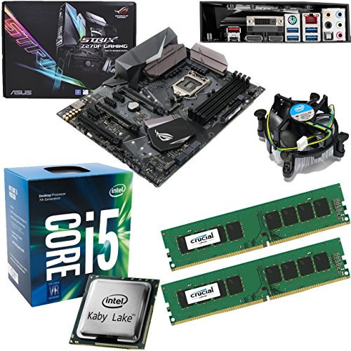 Components4All INTEL Kaby Lake Core i5 7500 3.4Ghz CPU (Turbo 3.8Ghz), ASUS ROG Strix Z270F Gaming Motherboard & 16GB 2133Mhz Crucial DDR4 RAM Pre-Built Bundle