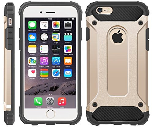 iPro Accessories iPhone 6 Case, iPhone 6S Cover, Military-Duty Case - Impact Resistant Hybrid Heavy Duty [armor case] Dual Layer Armor Hard Plastic And Bumper Protective [SHOCKPROOF] Case (GOLD)