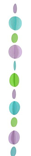 Amscan 9902827 - Pastel & Teal Paper Circles Balloon Tail - 1.2m