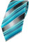 TigerTie Designer Krawatte in türkis silber anthrazit grau gestreift