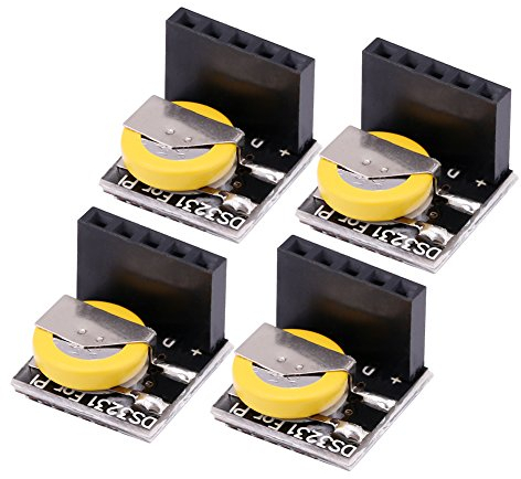 Walfront 4 Pcs High Precision Clock Module, Real Time Clock Module Memory Module for Raspberry Pi 3.3 V-5 V ds3231 rtc