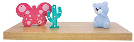 Anika Floating Shelf / 3 Separate Sizes & 4 Colour Options / 3.8cm Thick Hollowboard/Bedroom/Kitchen/Living Room/Office (Oak, 60cm)