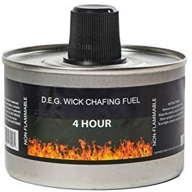 We Can Source It Ltd - Set of 24 Chafing Fuel Cans - 4 Hour Burn, Non-Flammable Liquid Wick Fuel - Safe, Re-Lightable, Cool-Touch Cans for Bain Maries, Chafing Dishes, Buffets & Catering Events
