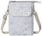 LassZone Joli sac à main en toile pour téléphone portable, portefeuille, motif feuilles, petite pochette à monnaie pour femmes et filles, gris clair, 7.6*5.5*1.5inch