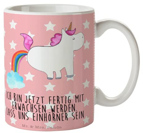 Mr. & Mrs. Panda Tasse Einhorn Pupsend, Keramik, 325 ml