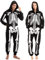 Spooktacular Creations Tuta Intera Unisex con Scheletro in Peluche con Cerniera, per Halloween, Pigiama da Notte per Adulti, XL