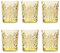 Libbey Drinking Glass Hobstar Pale Yellow - 355 ml / 35.5 cl - 6 Pieces - Vintage Design - Dishwasher Safe