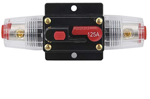 Porte-fusible, 12-24 V 125A amplificateur de voiture porte-fusibles porte-fusible haute tension pour disjoncteur de voiture