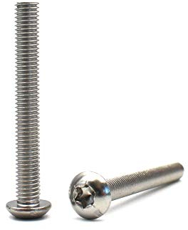 Linsenkopfschraube mit Innensechsrund/Torx (ISR,TX) nach Norm: ISO 7380-1 rostfreier Edelstahl A2 V2A Vollgewinde Halbrundkopfschraube Flachkopfschraube Linsenschraube (10 Stück, M5 x 70 mm)