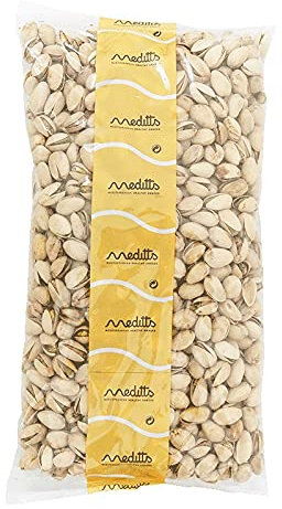 Meditts - Pistachos Tostados 1 kg | Con Cáscara y Sin Sal Añadida | Sin Gluten | Origen España | 100% Natural | Snack Saludable y Nutritivo | Rico en Proteínas y Fibra