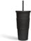 Neon Kactus Rock Star Thermo Becher mit Strohhalm und Deckel, Lebensmittelechte Silikonhülle, Doppelwandig, Auslaufsicher, Matt-Pastellfarbe, Mehrweg Acryl-Becher, gestaltbares DIY-Geschenk, 650ml