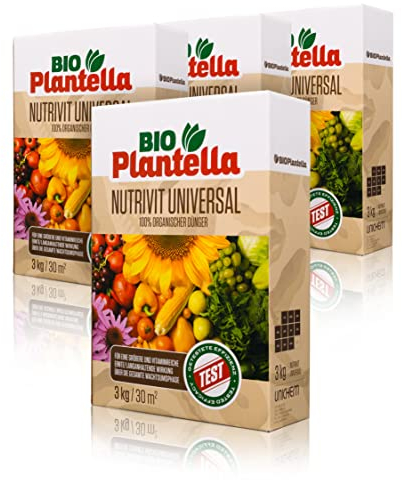 Bio Plantella Universaldünger 12 kg Organischer Dünger mit Langzeitwirkung. 100% biologischer Dünger für Obst, Gemüse und Zierpflanzen
