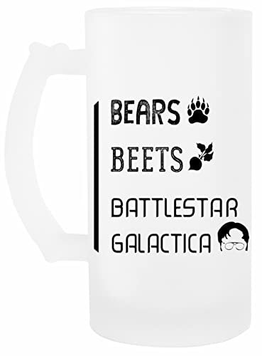 wigoro Bears Eat Beets - The Office Bier Becher Glas Transparent Beer Mug