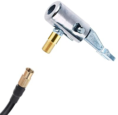 Reifenfüllventil Anschluss,Asudaro Tragbarer Autoluftpumpen-Gewindedüsenadapter Reifenventil-Luftpumpenclip Autoventil Hebelstecker Auto-Luftpumpen-Gewindedüse für Auto LKW Reifenfüller,Ablassbar