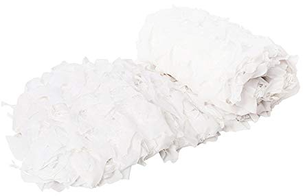 Mdurian Filet de Camouflage Protection Solaire Camo pour Parasol Camping Chasse Décoration Abri Ombre de Tente Blanc 4m x 5m