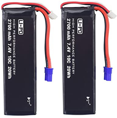 2PCS 7.4V 2700mAh EC2 Enchufe batería de Litio para Hubsan H501S H501A H501C H501M H501S Pro H501S W fotografía aérea Quadcopter RC Drone