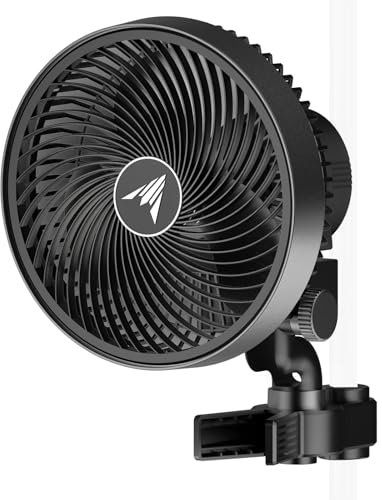 AC Infinity CLOUDRAY S9, ventilatore a clip da 22,9 cm con motore CE a lunga durata riprogettato, 10 velocità del vento dinamiche personalizzate e oscillazione a 10 livelli, resistente alle intemperie