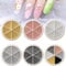 Nail Art Caviar Beads,6 Wheels Mini Caviar Micro Crystal Beads Mixed Size,3D Steel Ball Caviar Beads Gold Silver Rose Gold Black Manicure Nail Art Design for DIY Nail Decorations